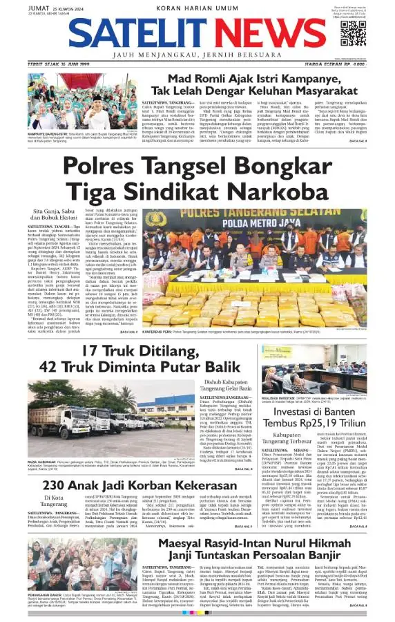 Koran Satelit News Edisi Jum'at, 25 Oktober 2024